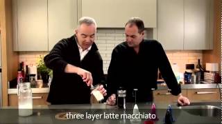 aerolatte  milk frother makes three layer caffè latte macchiato [upl. by Anival]