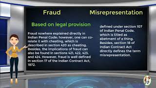 What is Difference Between Fraud amp Misrepresentation [upl. by Rovit465]