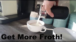 How to Get More Froth from Your Nespresso Coffee Aeroccino  Nespresso tips and help [upl. by Anhej]