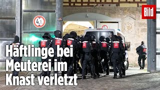 Gefängnismeuterei Polizei stürmt Knast in Thüringen  JVA Untermaßfeld [upl. by Brownson345]